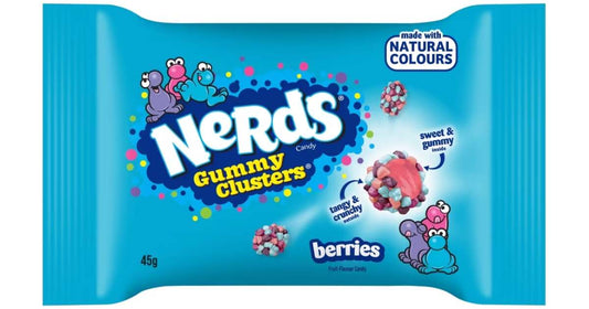 Nerds Gummy Clusters Berries 45g – bunte Beerengeschmack-Cluster, süß und crunchy