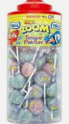 Vidal Mega Zoom Painter Cherry Lollies   (1x50stck.)